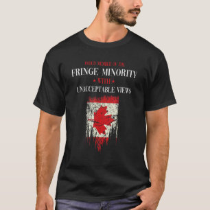 Camiseta Fringe Minoria Orgulhosa Membro Com Inaceitável