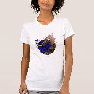 Camiseta Frio azul no círculo preto