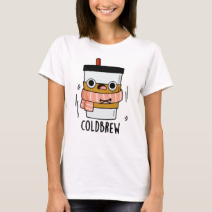 Camiseta Frio Breve Congelando Engraçado Café