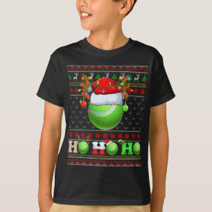 Camiseta Frio de Tênis Ball Xmas, Luzes de Natal Feias