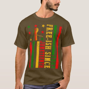 Camiseta Frio desde 1865 com bandeira Pan-africana para Jun