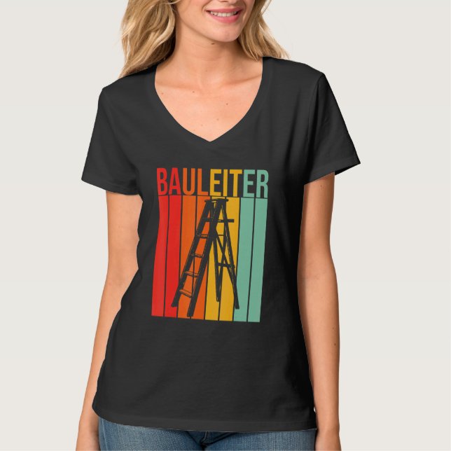 Camiseta Frio Retro Construção Escada F (Frente)