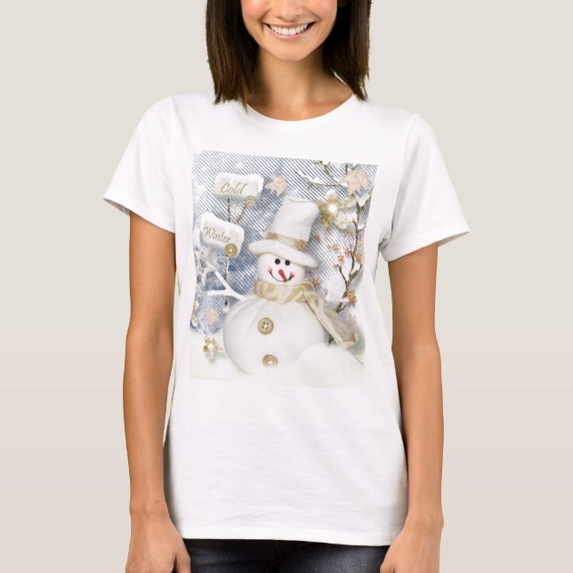 Camiseta Frio Winter Snowman (Frente)