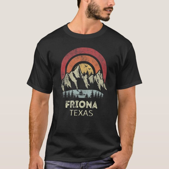 Camiseta Friona Texas Mountain Sunset Sunrise Kayaking (Frente)