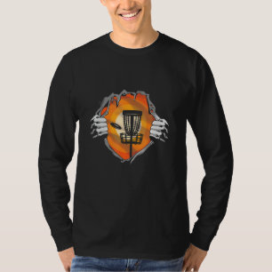 Camiseta Frisbee Golf Disco Golf Cutout Disco Engraçado Gol