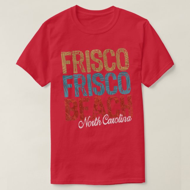 Camiseta Frisco Beach North Carolina HIBISCUS SCRIPT Three  (Frente do Design)