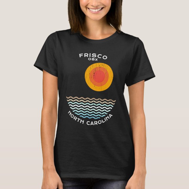 Camiseta Frisco NC Summertime Vacationing Squiggly Waves (Frente)