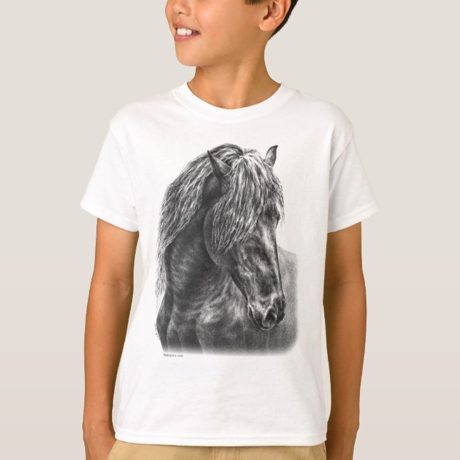 Camiseta Frísia Horse Retrait Wavy Mane (Frente)