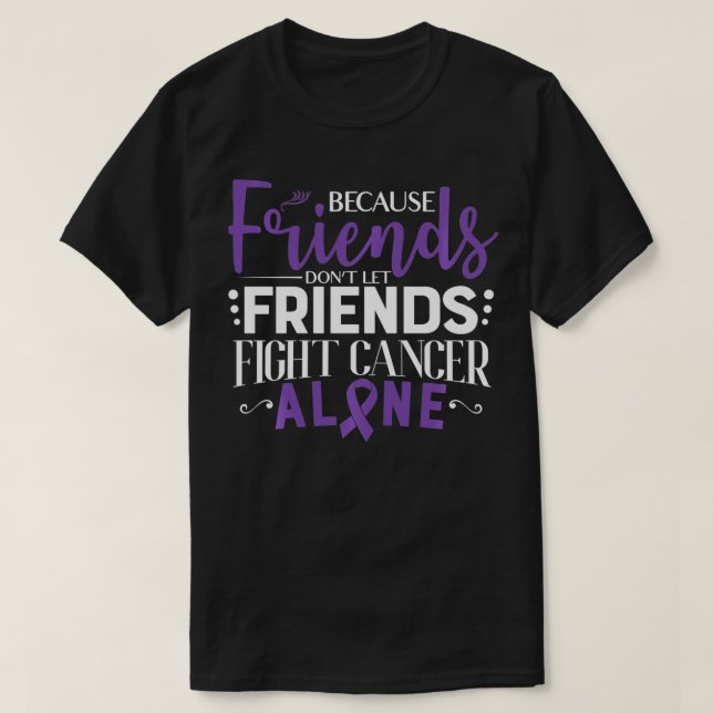 Camiseta Friso de Cancer de Luta do câncer de pâncreas 2 (Frente do Design)
