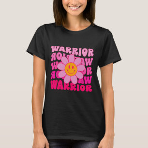 Camiseta Friso Rosa da Flor do Cancer de Mama de Groovy