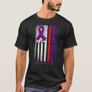 Camiseta Friso Roxo Sinalizador Norte-Americano Suporte Pan