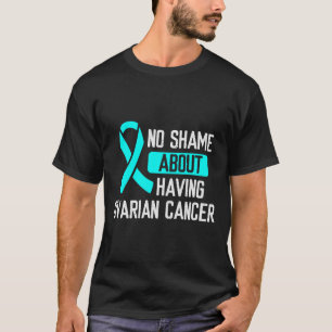 Camiseta Friso Teal de Consciência do câncer de ovário Sem 