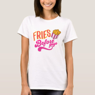 Camiseta Fritas antes de Caras, Dias de os namorados, Camis