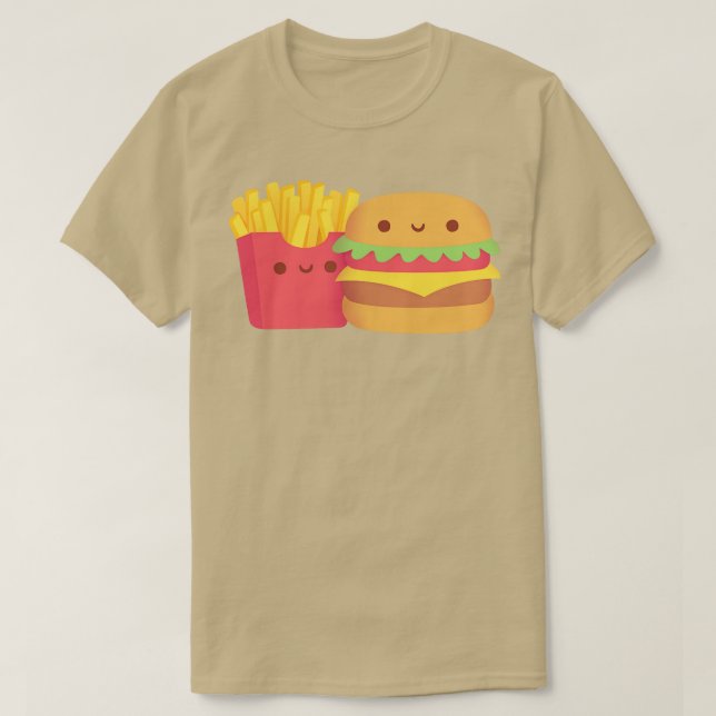 Camiseta Fritas e Buger Cortados (Frente do Design)