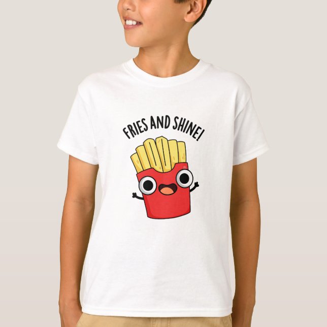 Camiseta Fritas E Comidas Engraçadas Brilhantes (Frente)