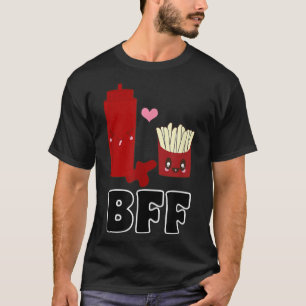 Camiseta Fritas francesas e Ketchup Cute Kawaii BFF