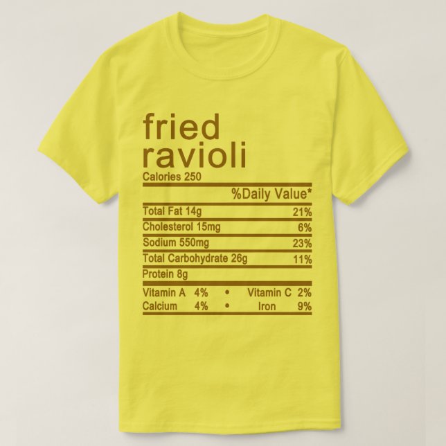 Camiseta fritura ravioli (Frente do Design)