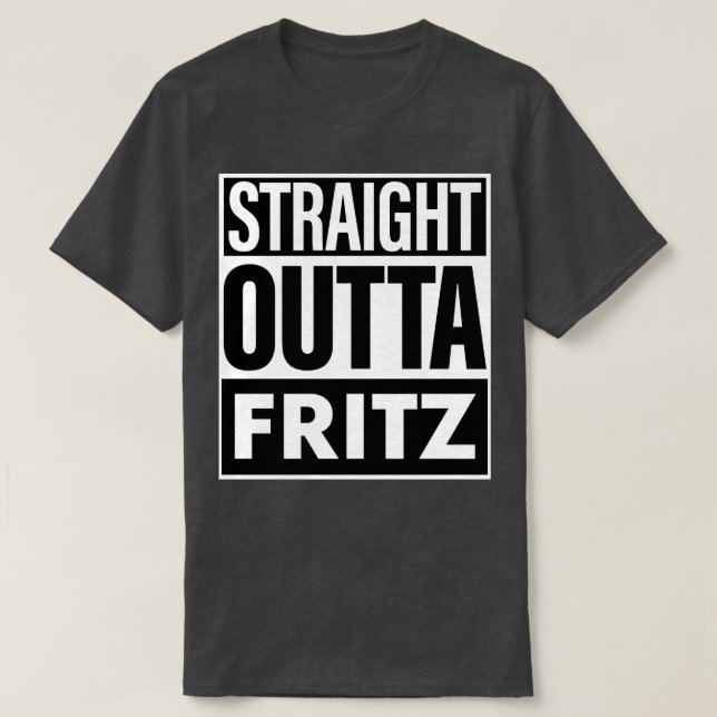 Camiseta Fritz Name Hetero Outta Fritz (Frente do Design)