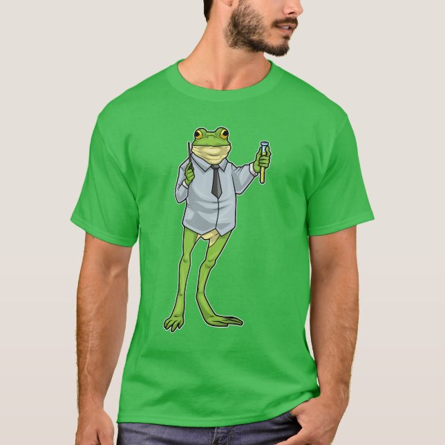 Camiseta Frog Chemistry Teacher Test tube (Frente)