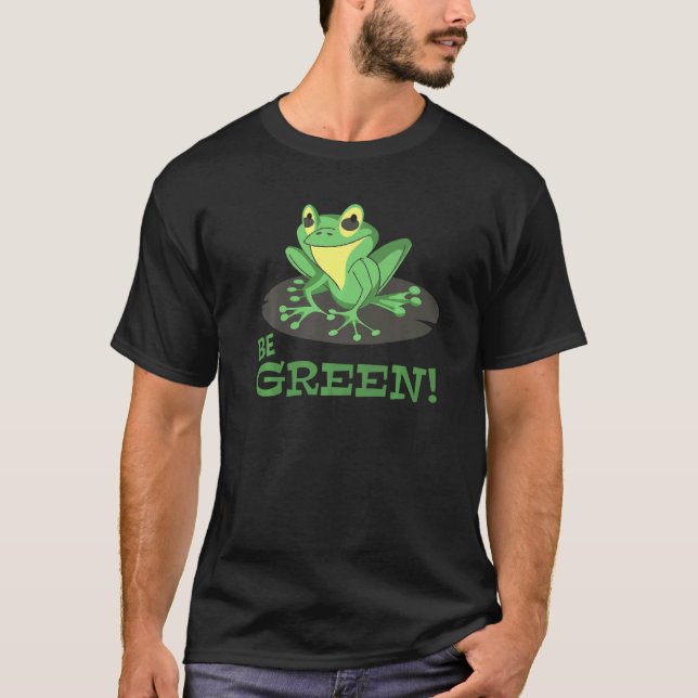 Camiseta Frog Conservation Environmental Protection Be Gree (Frente)