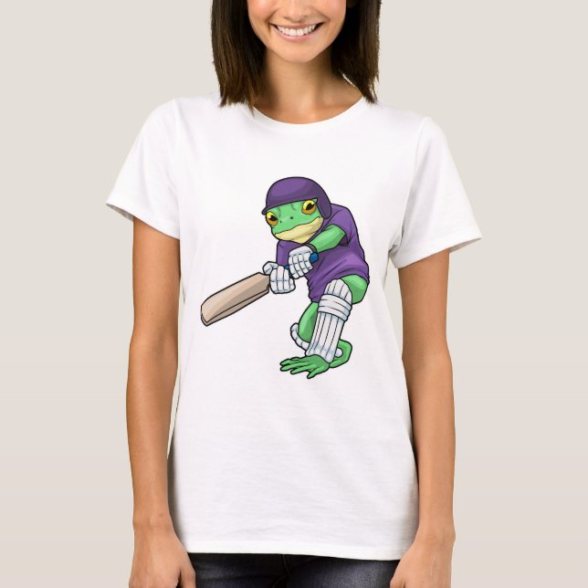 Camiseta Frog Cricket Cricket bat Sports (Frente)
