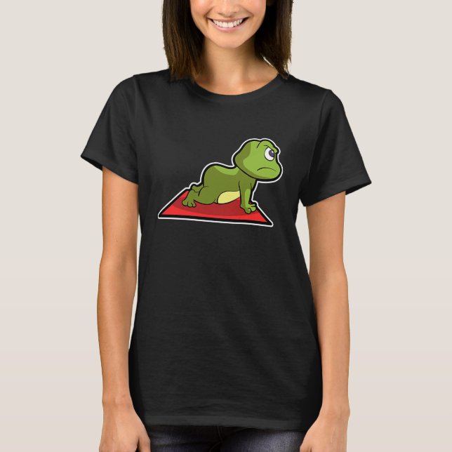 Camiseta Frog Frog Yoga Poses Sports Gymnastics Ohm Heartbe (Frente)