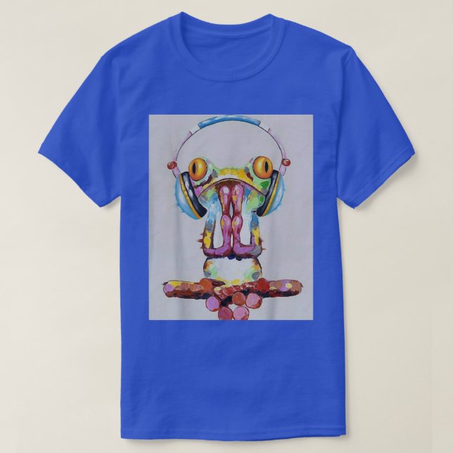 Camiseta Frog funny music  (Frente do Design)