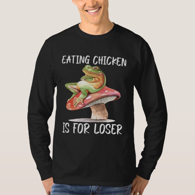 Camiseta Frog Hunting Eating Chicken Frog Catching (Frente)