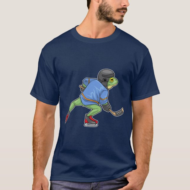 Camiseta Frog Ice hockey Ice hockey stick Sports (Frente)