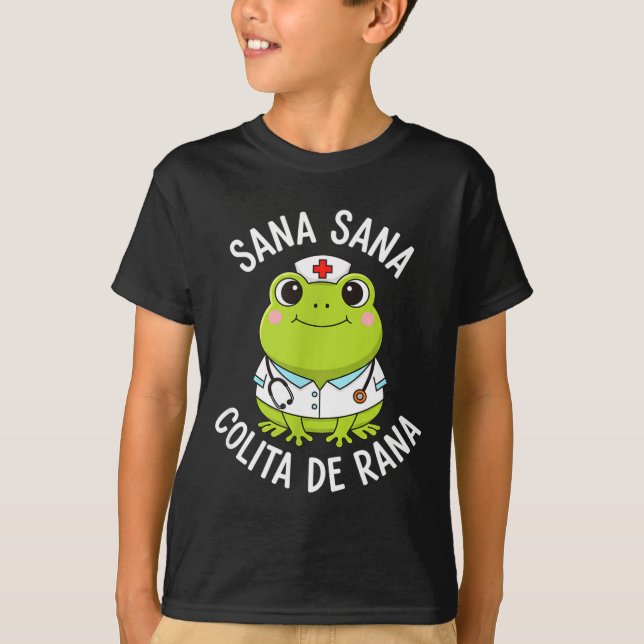 Camiseta Frog Sana Sana Colita De Rana Frog Mexican Nurse L (Frente)