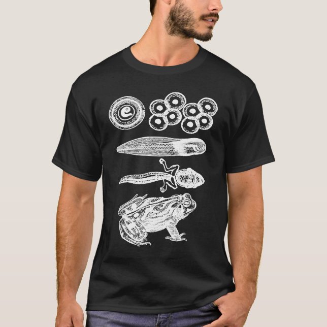 Camiseta Frog Tadpole Metamorphosis Life Cycle Biology (Frente)