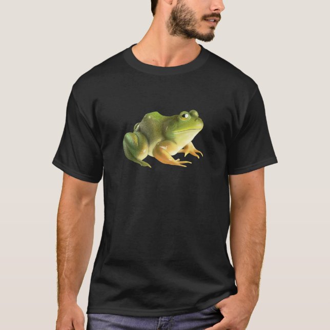 Camiseta Frog Tree Frog Bullfrog Amphibian Realistic Art (Frente)