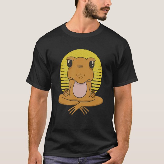 Camiseta frog yoga namaste (Frente)