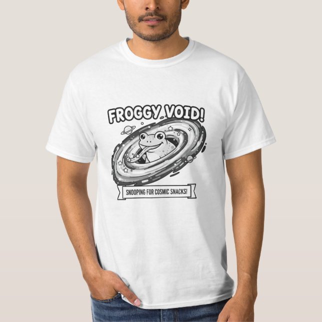 Camiseta Froggy Void Funny Space Frog Cartoon (Frente)