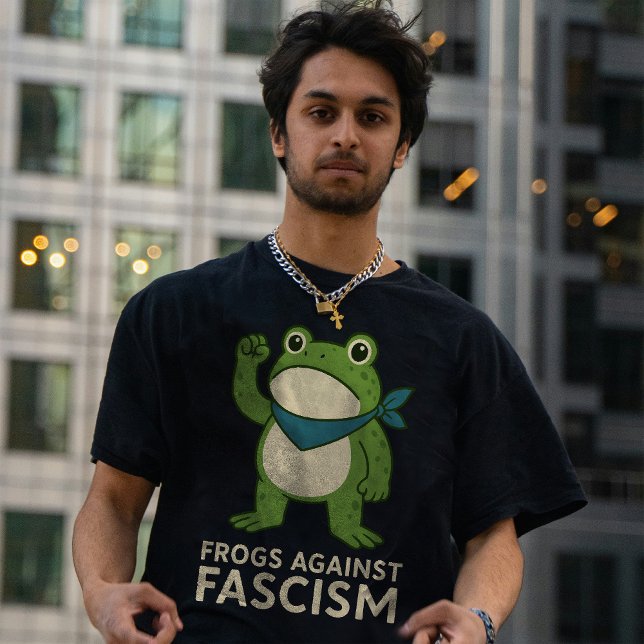 Camiseta Frogs Against Fascism Portland Frog Protest (Criador carregado)