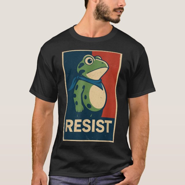 Camiseta Frogs Against Fascism - Portland Frog Protest, fas (Frente)