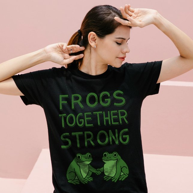 Camiseta Frogs Together Strong Portland Frog Protest (Criador carregado)