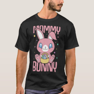 Camiseta Frohe Ostern T Shirt Mamãe Bunny Bunny Engraçado