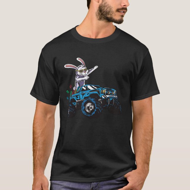 Camiseta Frohe Ostern T-Shirt Monster Truck Bunny Fu (Frente)