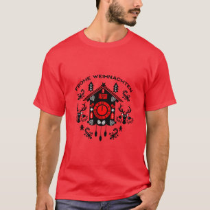 Camiseta Frohe Weihnachten German Cuckoo Clock