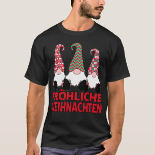 Camiseta Fröhliche Weihnachten Natal alemão Nórdico Gnom