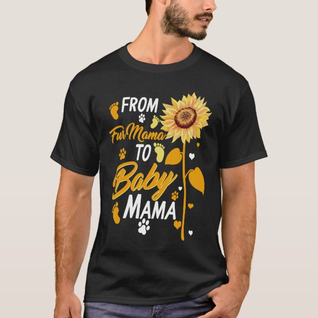 Camiseta From Fur Mama To Baby New Mom Pregnancy Baby Showe (Frente)