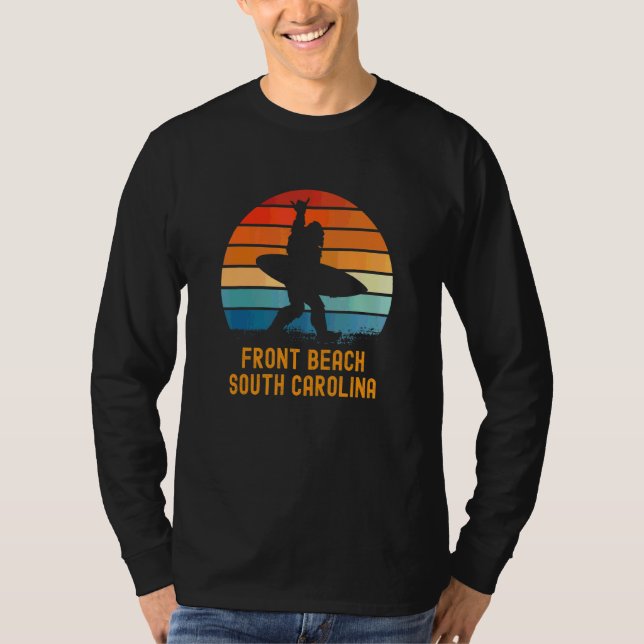 Camiseta Front Beach South Carolina Sasquatch Souvenir (Frente)
