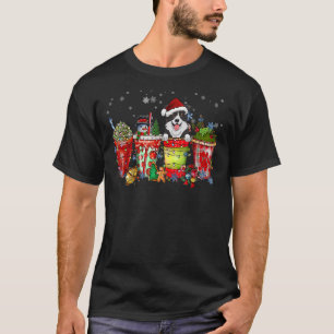 Camiseta Fronteira Collie Latido Latte Snowmen Doce Neve Ch