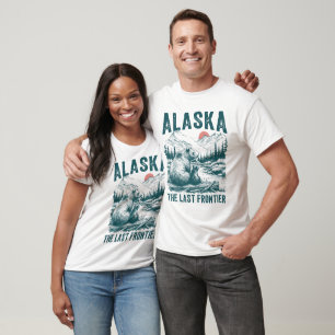 Camiseta Fronteira Familiar Grizzly do AlAlaska