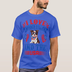 Camiseta Fronteira Patriótica Collie Dog 1