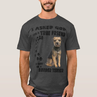 Camiseta Fronteira Terrier Cita Pai Mãe Figurino, Pequeno H