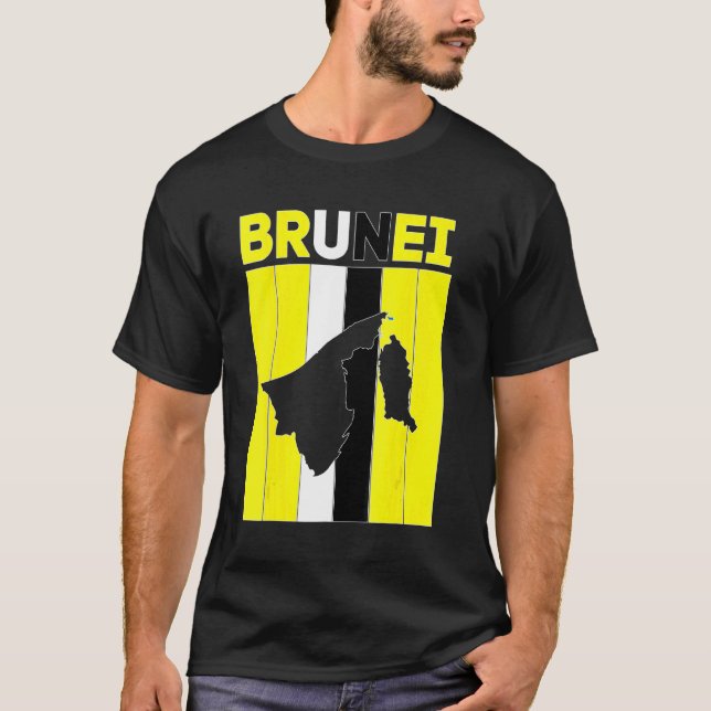 Camiseta Fronteiras do País Brunei (Frente)
