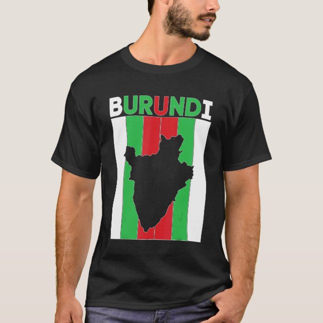 Camiseta Fronteiras do País Burundi (Frente)