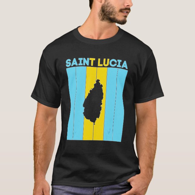 Camiseta Fronteiras do País de Santa Lúcia (Frente)